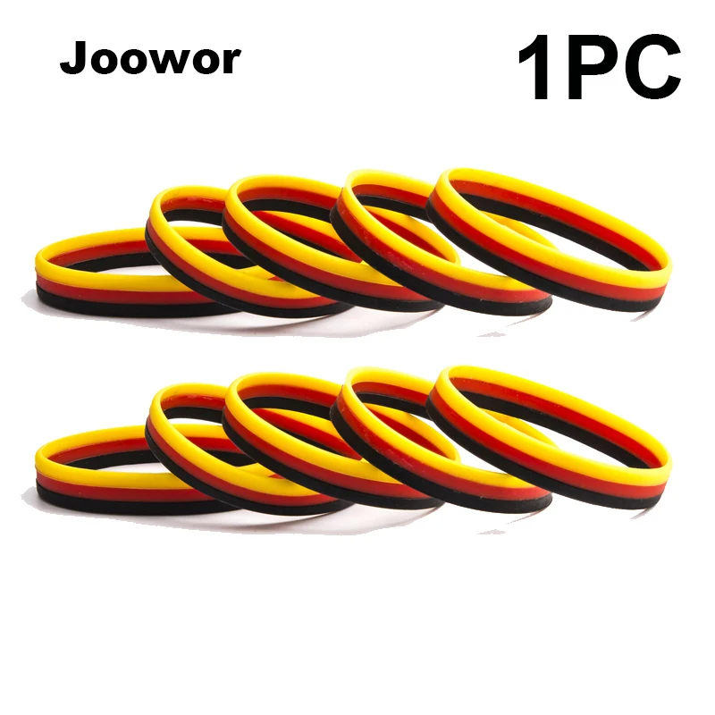 1pc Germany Flag Silicone Rubber Bracelets Sports Wrist Band Bangle for Women Men