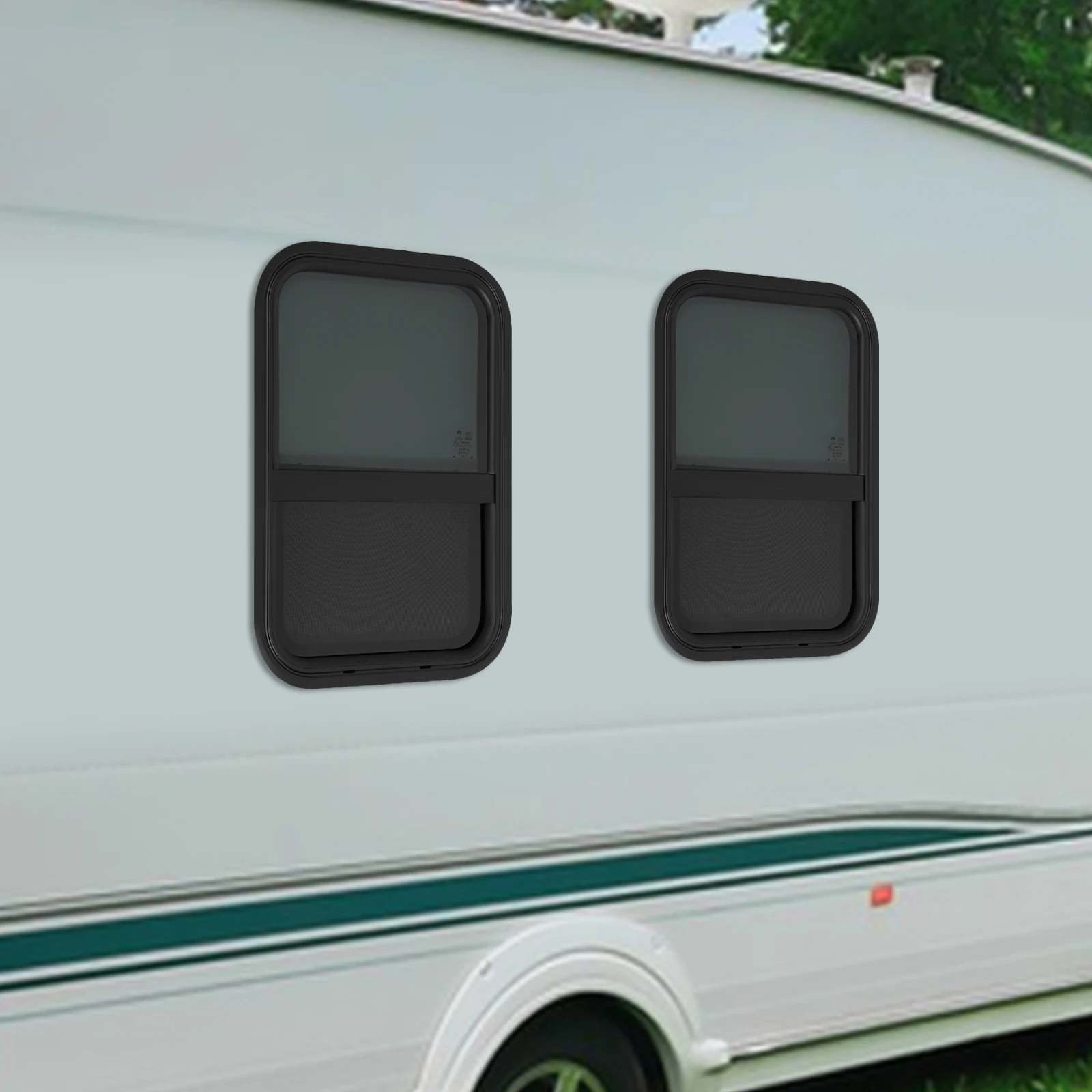 2 Finestre Scorrevoli Verticali Per Camper, 15" L X 22" A (Confezione Da 2), Finestra Per Camper, Finestra Scorrevole Verticale Per Camper-image