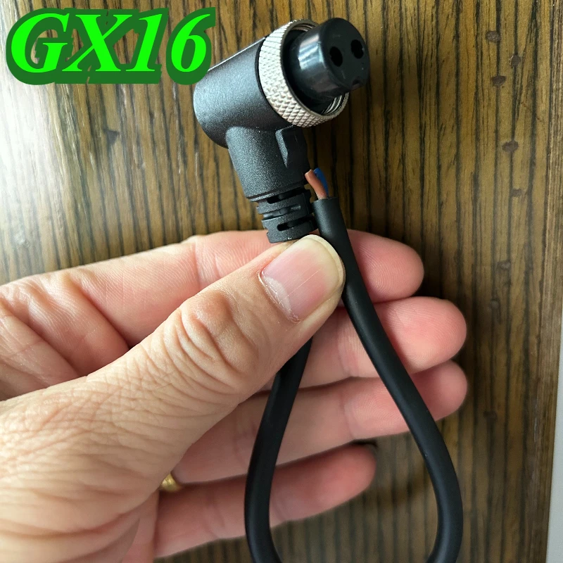 Double Elbow GX16 Female Welding Aviation Plug 2 3 4 5 6 7 8 9 10 Pin Pure Copper Connector Socket M16 with Cable Waterproof