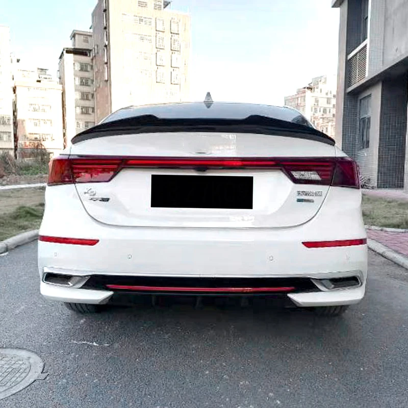 For Kia K3 Cerato Black Spoiler ABS Plastic Rear Roof Spoiler Trunk Wing Lip Boot Cover Auto Part Top Wing 2019-2021