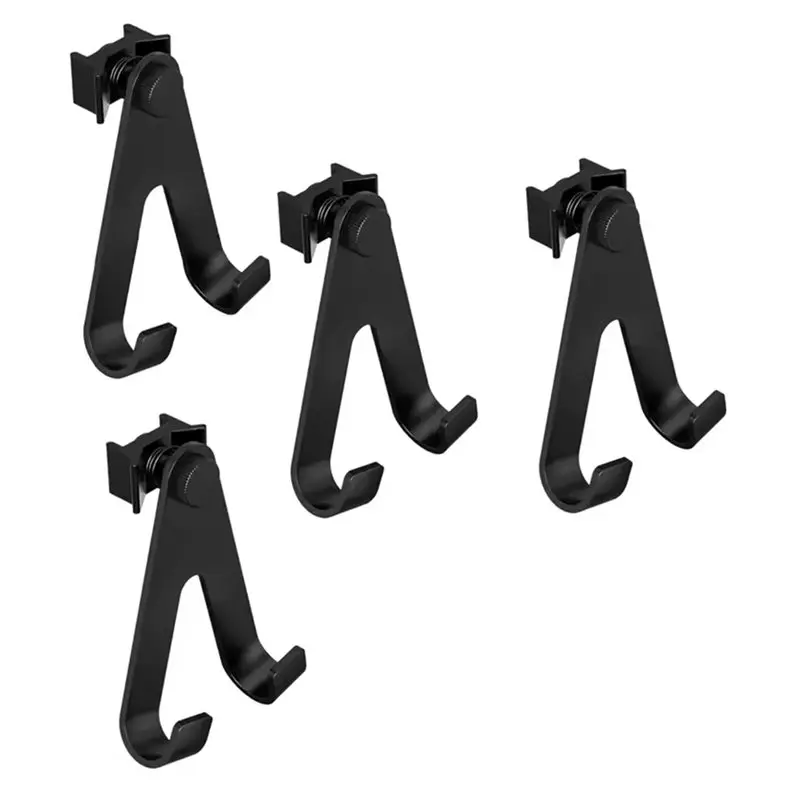 N26R-J-Hook Tie-Down Anchors 4-Piece Double Hook-Swivel L-Track For Truck Bed& Trailer Cargo Securing Tools