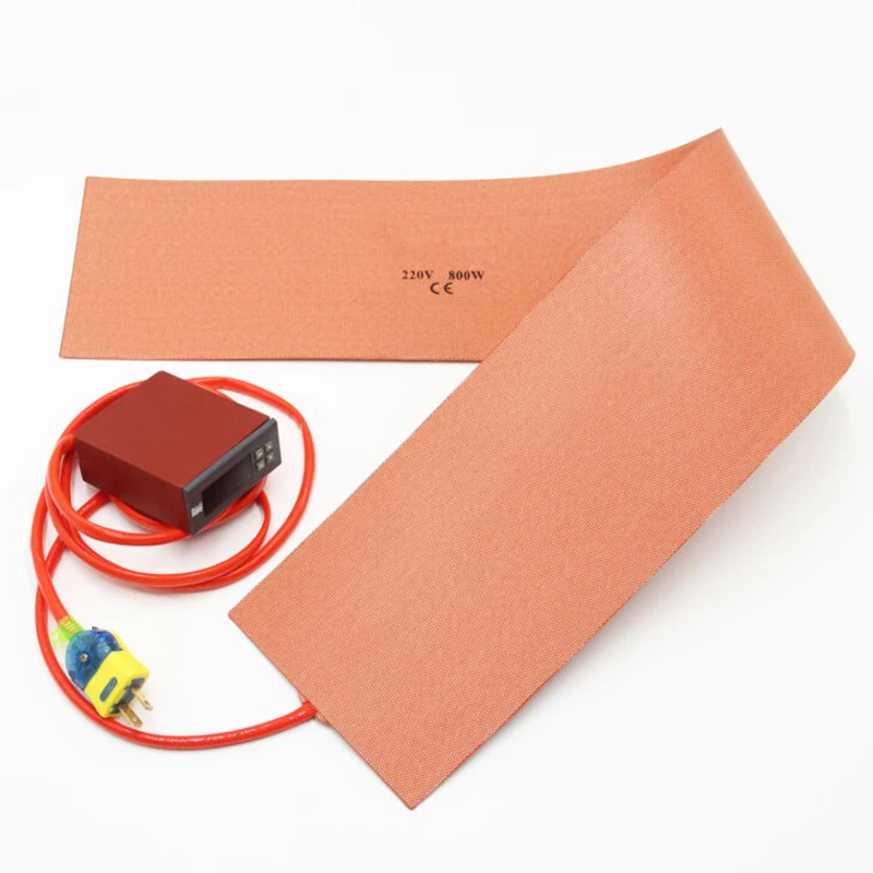 

Silicone Heating Pad Heater Mat 110/220V 1000W 15x91.5cm W/ Controller 30--150℃ For Guitar Side Bending Warming Fast Heating