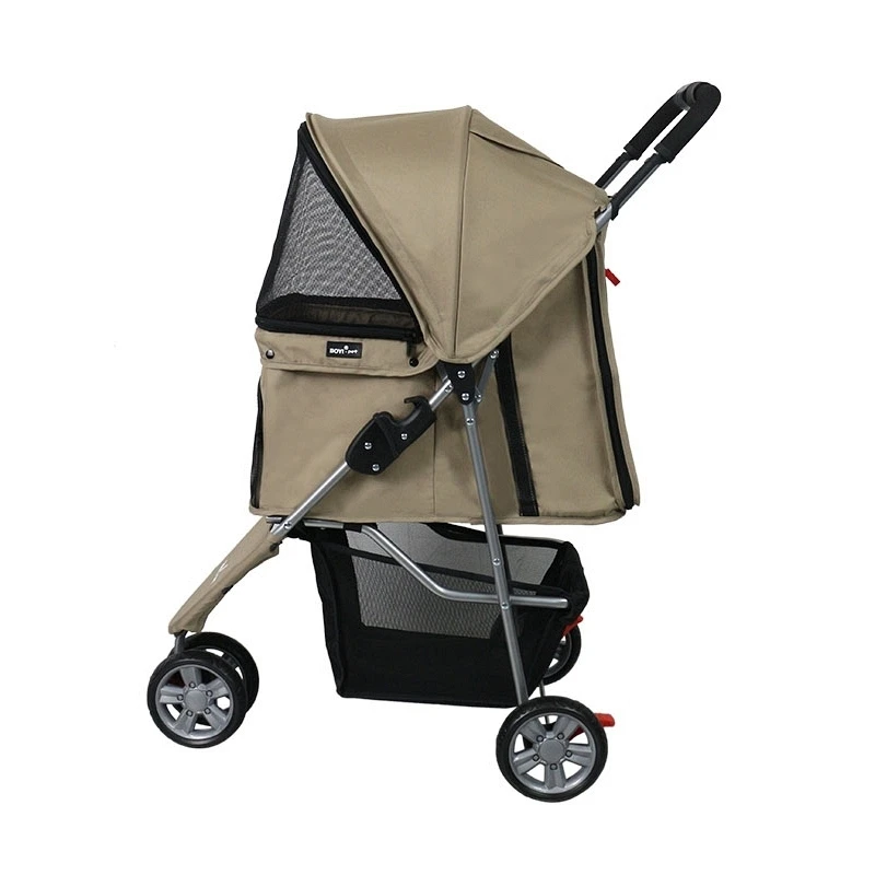 

Low Center Gravity 3 Wheel Travel Portable Dog Stroller Pet Stroller