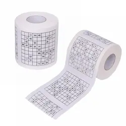 Durable Sudoku Toilet Paper Toilet Rolling Paper Funny Puzzle Game Paper Towel Home Bathroom Accessories