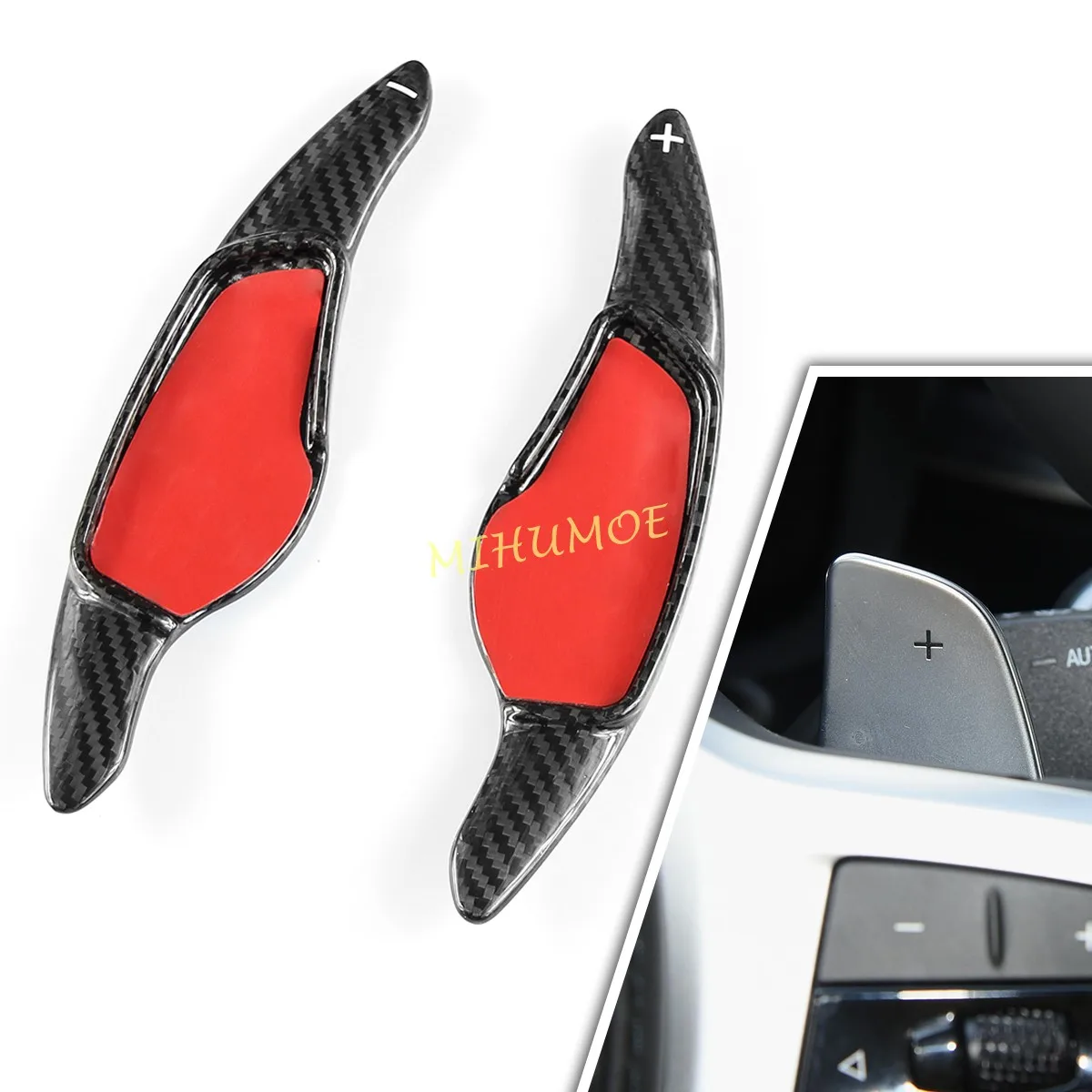 

For BMW 1 2 3 4 5 6 7 8 Series X3 X4 X5 X6 X7 M5 Z4 G20 G21 Carbon Fiber Car Steering Wheel Paddle Shifter Extension Accessories