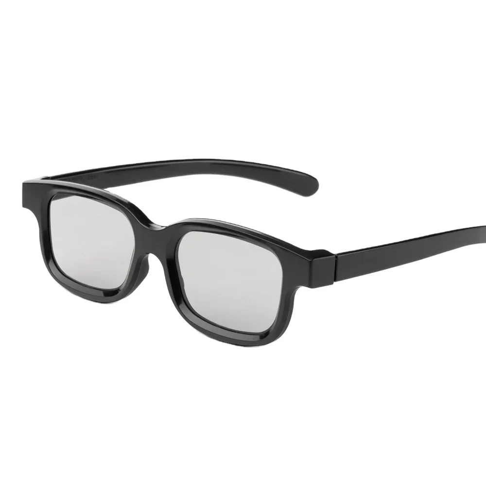 200Pcs Linear Polarized 3D Glasses Black Plastic Frame Cinema Movie Viewing Eyeglasses Theater Entertainment Spectacle Accessory