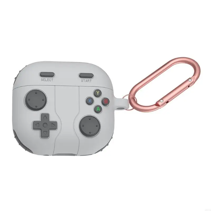 203A Hải quan phù hợp với vỏ silicon bảo vệ cho AirPods4 Case với thiết kế máy chơi game và clip carabiner