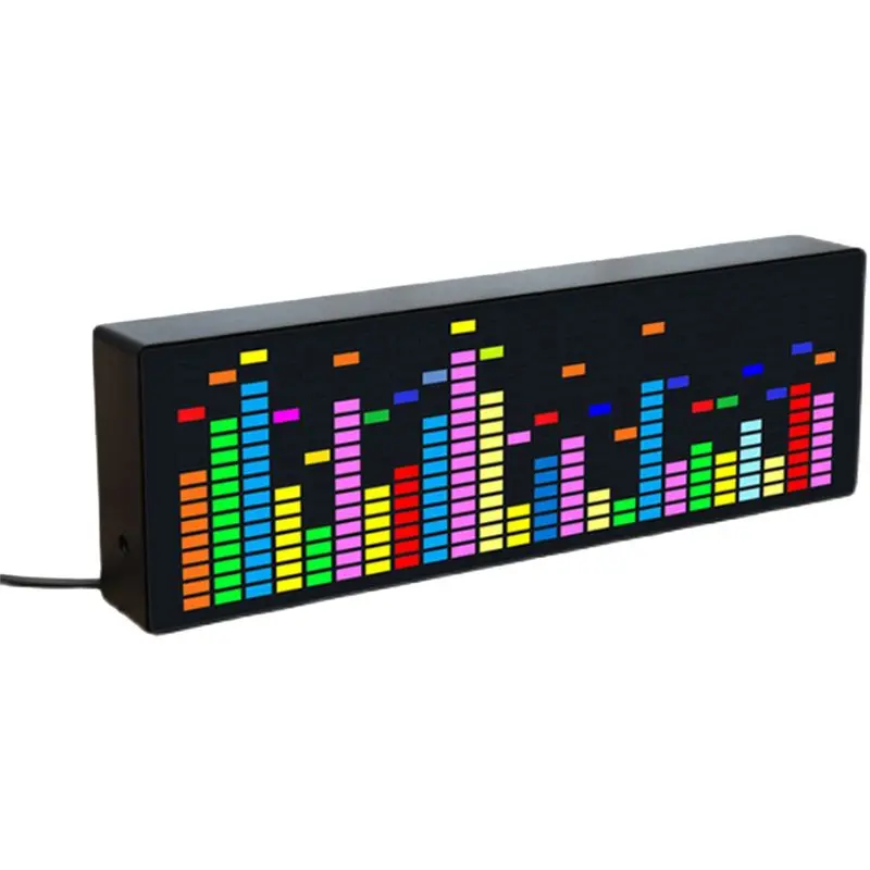 

ABIY Color LED Music Spectrum Electronic Clock Voice-Activated Rhythm Light 1624RGB Pickup Atmosphere Level Indicator