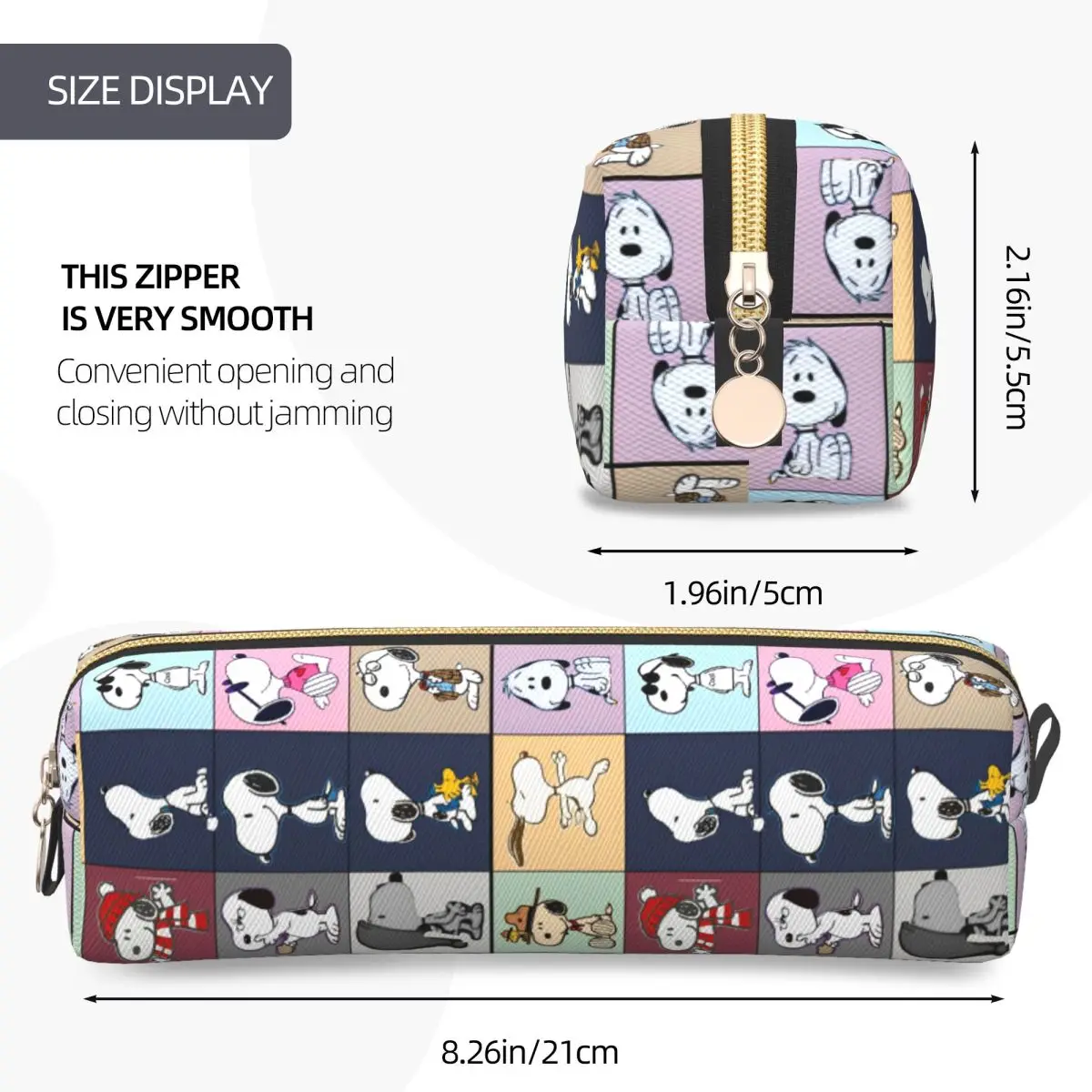 Snoopy Tour Etui Leuke Cartoon Penhouder Tas Student Grote Capaciteit Schoolbenodigdheden Rits Pennenbakje