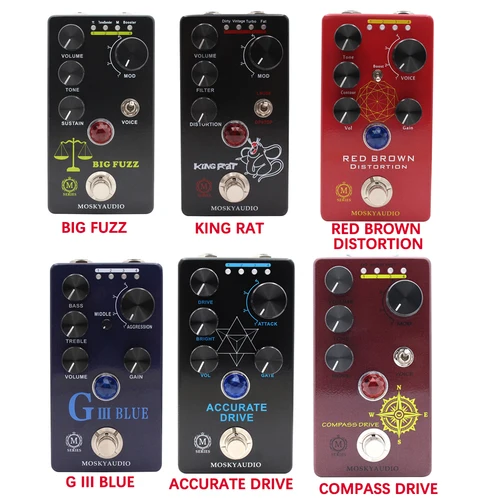 Imagen 2 del producto 4 botones selectores para guitarra bajo Overdue Big Fuzz MOSKY King Rat efectos de guitarra distorsión de pelusa efectos de guitarra eléctrica