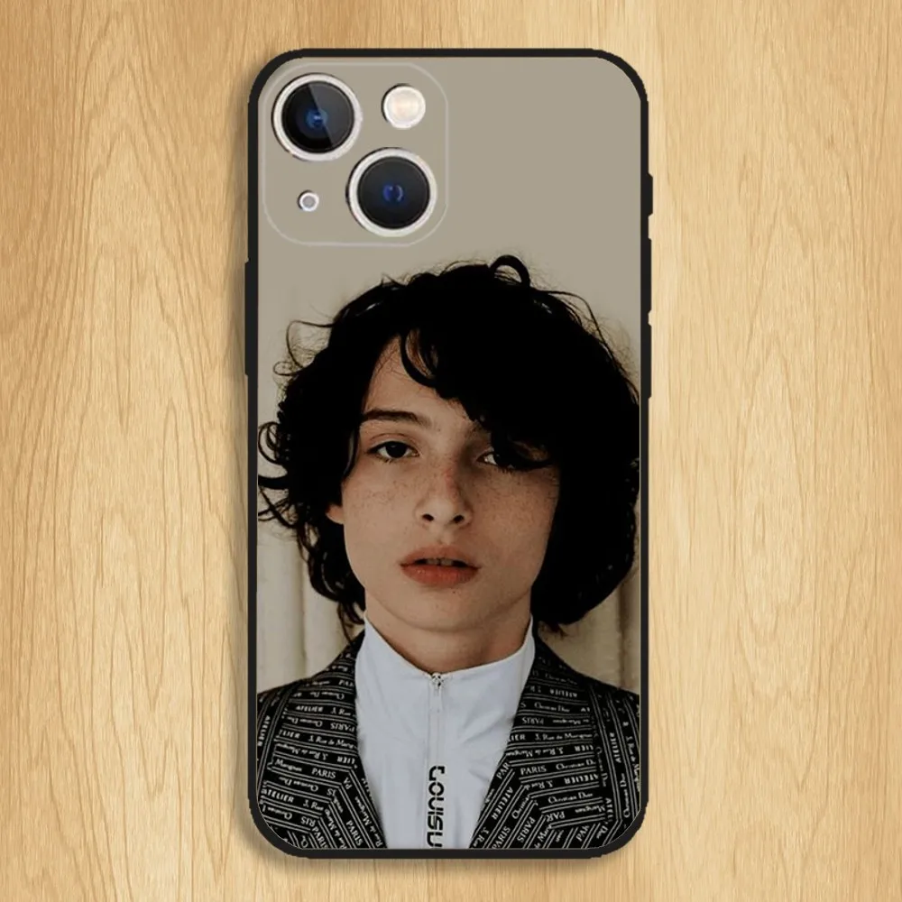 Finn Wolfhard Actor Singer Phone Case For iPhone15,14,13,12,11,Pro,Max,Plus,Mini,X,XS,XR,8,7,6,S,Plus,SE Soft Black Case