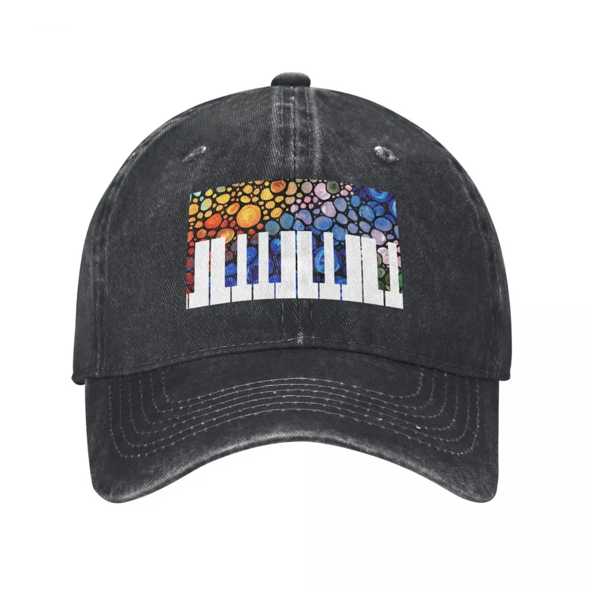 Mosaic Music Colorful Piano Art by Sharon Cummings Baseball Cap Icon Cosplay Women's Beach Outlet 2024 Men's