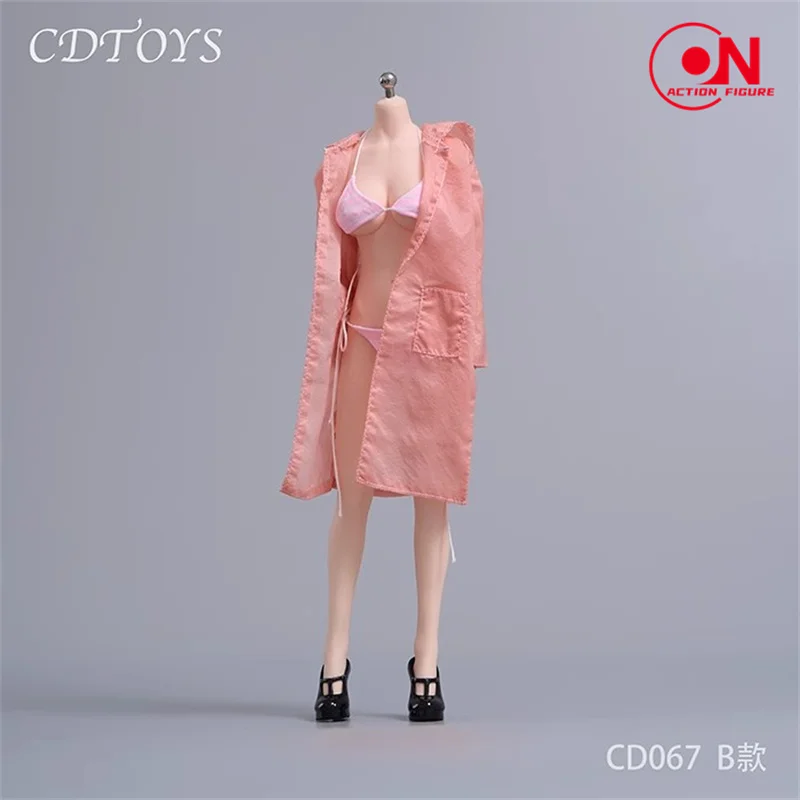 CDTOYS CD067 CD068 1/6 Scale Female Bikini Sunscreen Clothing High Heeled Sandals Set Model Fit 12'' Soldier Action Figure Body