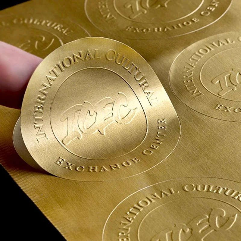 DIY Runder Aufkleber, Individueller Siegelaufkleber, Persönlichkeitslogo, Mehrere Designs für Hochzeit, Geburtstag, Weißes Logo, Transparent, Gold, Wasserdicht