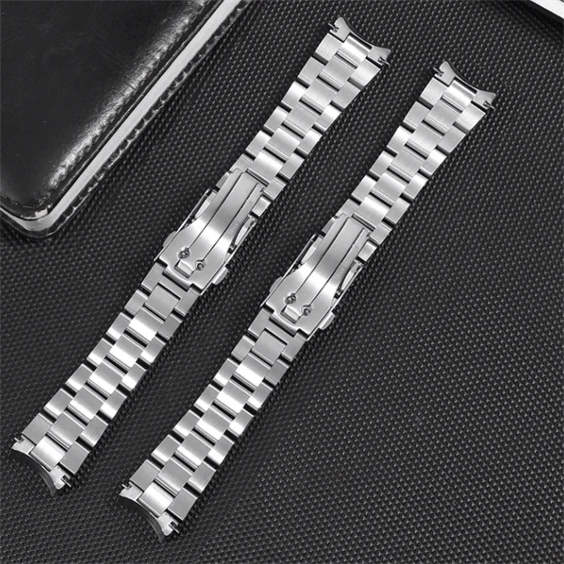 Superior Silver Curved End Stainless Steel Watchband 21mm Solid Links Bracelet Fit For TAG Aquaracer 300M WAY211 WAY201 Watch