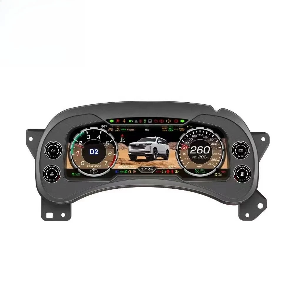 RoadNavi LCD Digital Cluster for Cadillac Escalade GMC  Tahoe  Silverado 2000-2006 Dashboard Panel Speedometer