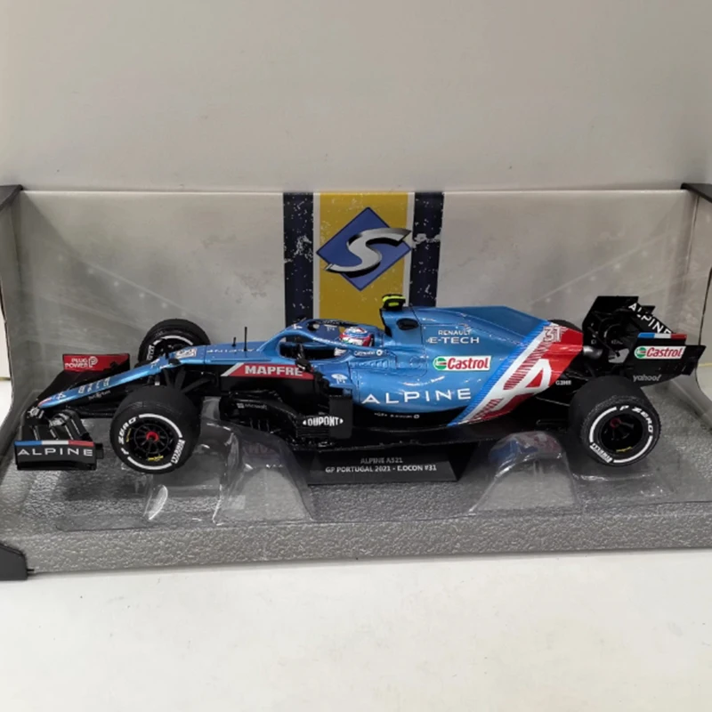 

SOLIDO масштаб 1/18 A521 2021 F1 31 гоночный автомобиль из сплава, имитация модели автомобиля, статическая коллекция, украшенные праздничные игрушки, сувенирный подарок