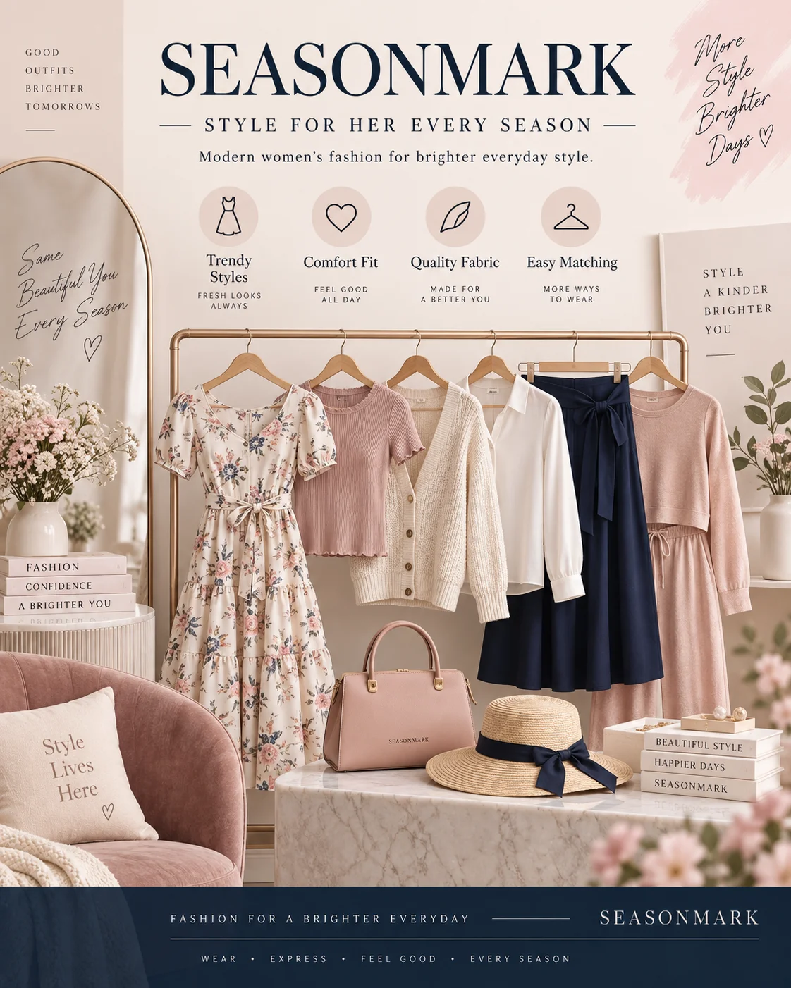 SEASONMARK 2026 Sommer Neues Damen-Streifendesign Rundhals-T-Shirt Lässiges Kurzarm-Oberteil für Frühling & Sommer – Detail 1