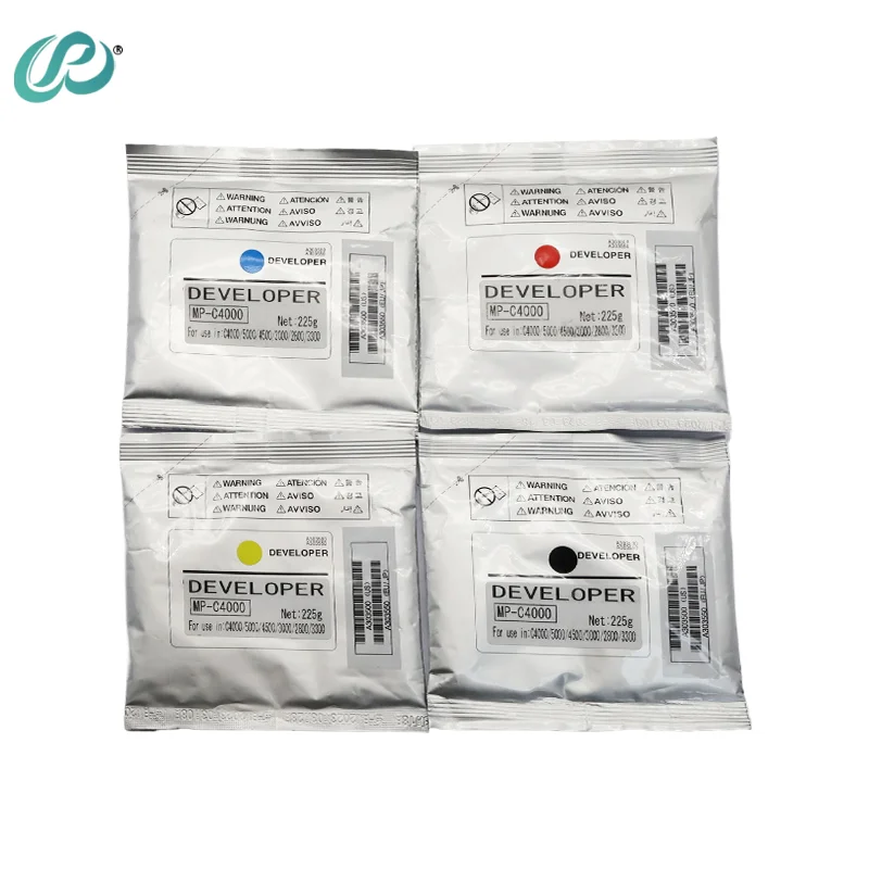 4pcs MP C4000 Developer for Ricoh MPC2800 3300 4000 5000 Color Copier Toner Powder CMYK225G