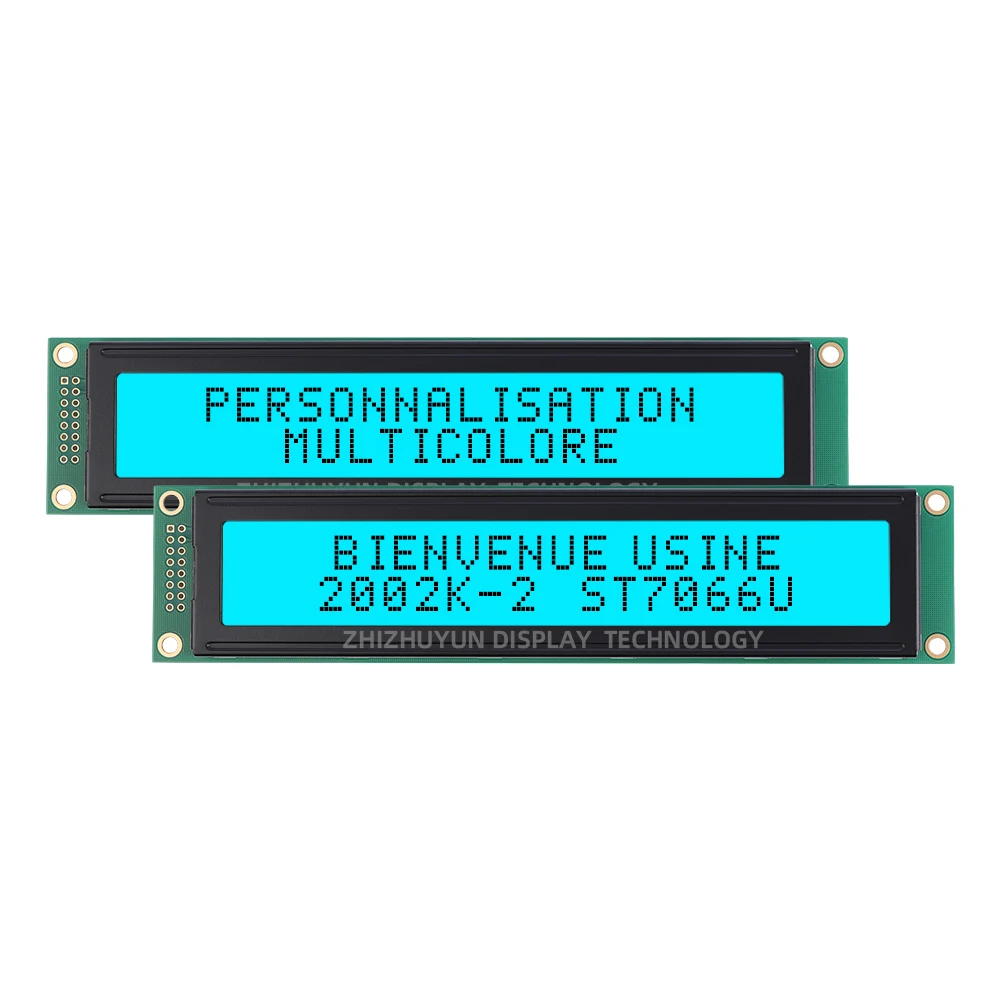 LCD2002K-2 layar Font Eropa karakter LCD tampilan Film abu-abu teks biru 202 20*2x2 2002 layar LCD