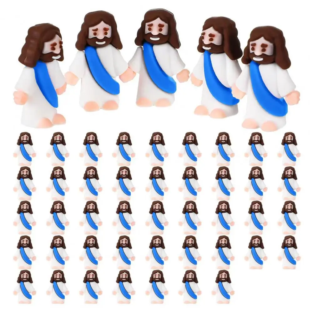 Мини-украшение Иисуса, украшение для дисплея Иисуса, мини-фигурка Иисуса, ПВХ-спаситель, фигурка, украшение для рабочего стола на Пасху, Рождество