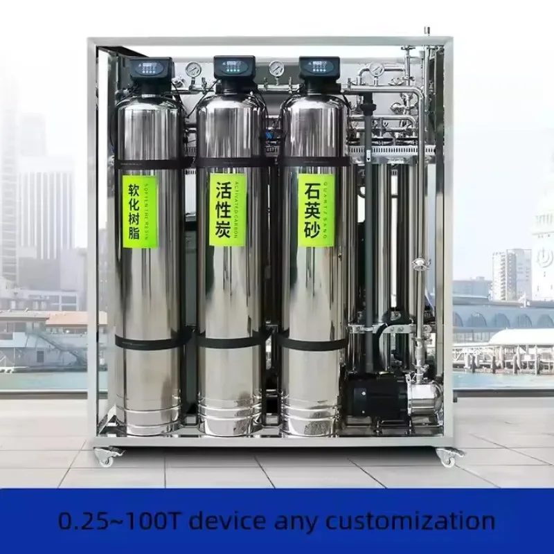 RO Water Treatment Machine with Pump & Motor Self-Cleaning Straight Drink for Pure Water Production