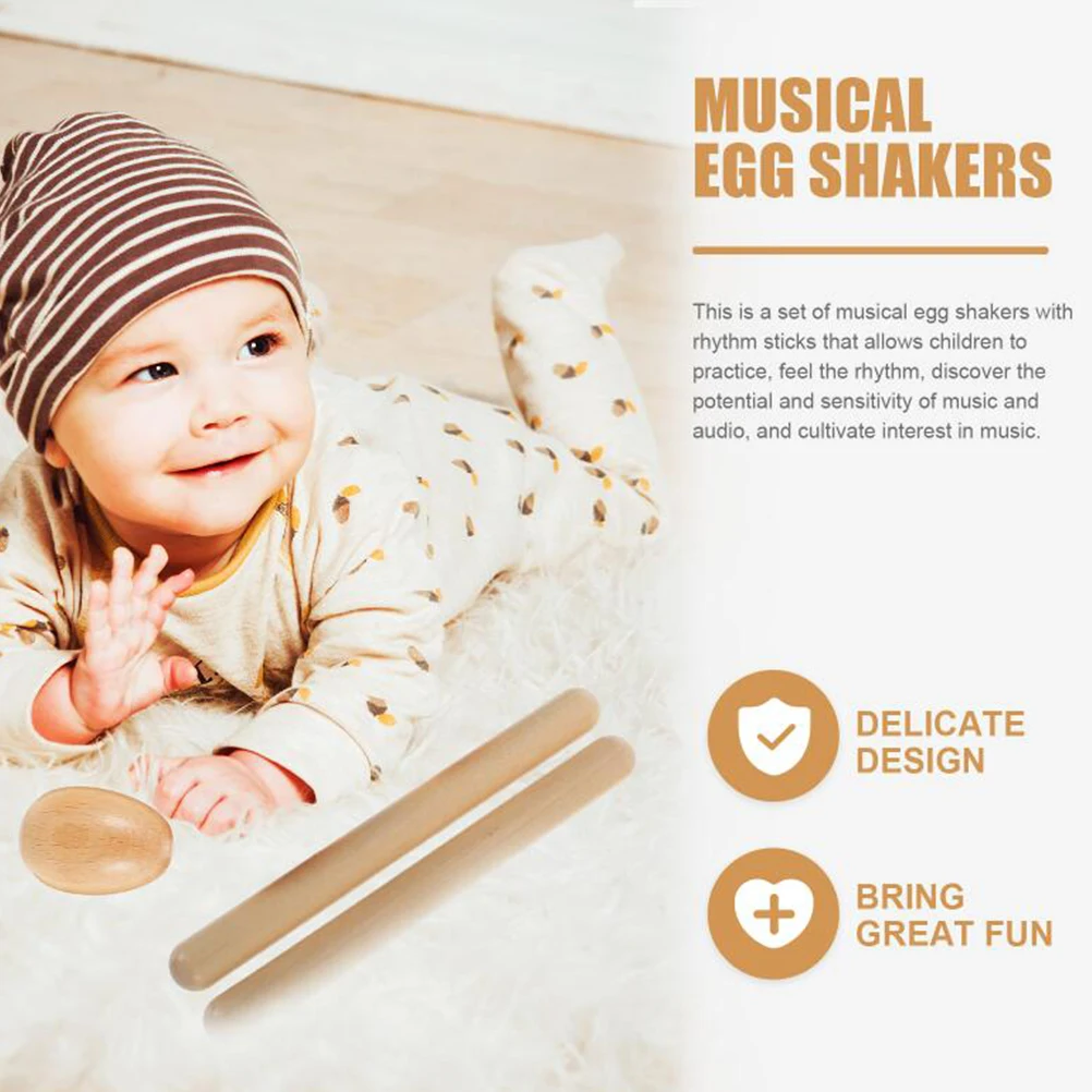 

Drumsticks Log Batting Kids Musical Instruments Rhythm for Bass Wood Percussion