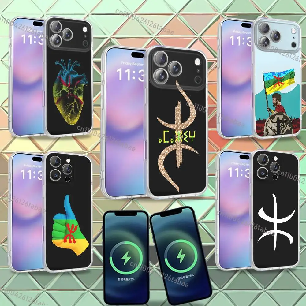 

Cool Amazigh Berber Flag Phone Case For iPhone 16,14,11,17,13,15,12Air,Plus,Pro,Max,E,Mini Frosted for MagSafe Magnetic Wireless