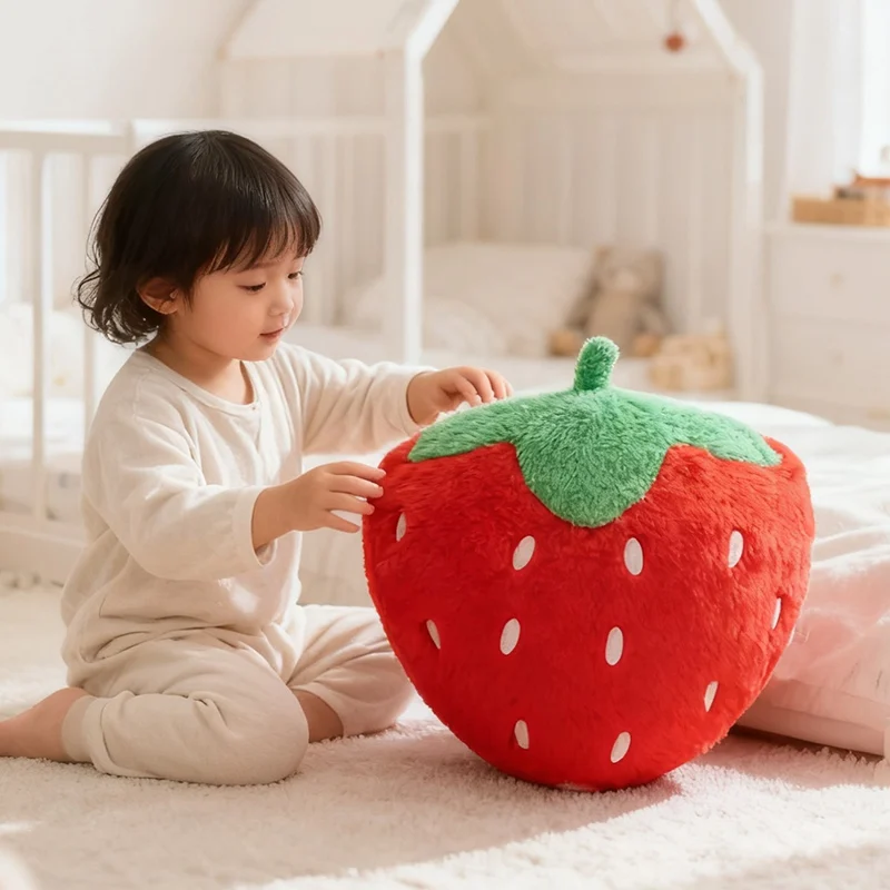 40 センチメートルシミュレーション大きなイチゴぬいぐるみ枕おもちゃソフトぬいぐるみ植物フルーツ人形ソファクッション子供のホリデーギフト家の装飾