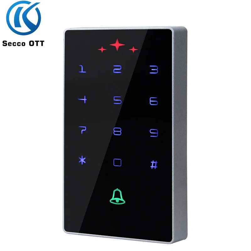 ID/IC dual frequency waterproof password keyboard access control machine DC5-24V touch access control integrated machine