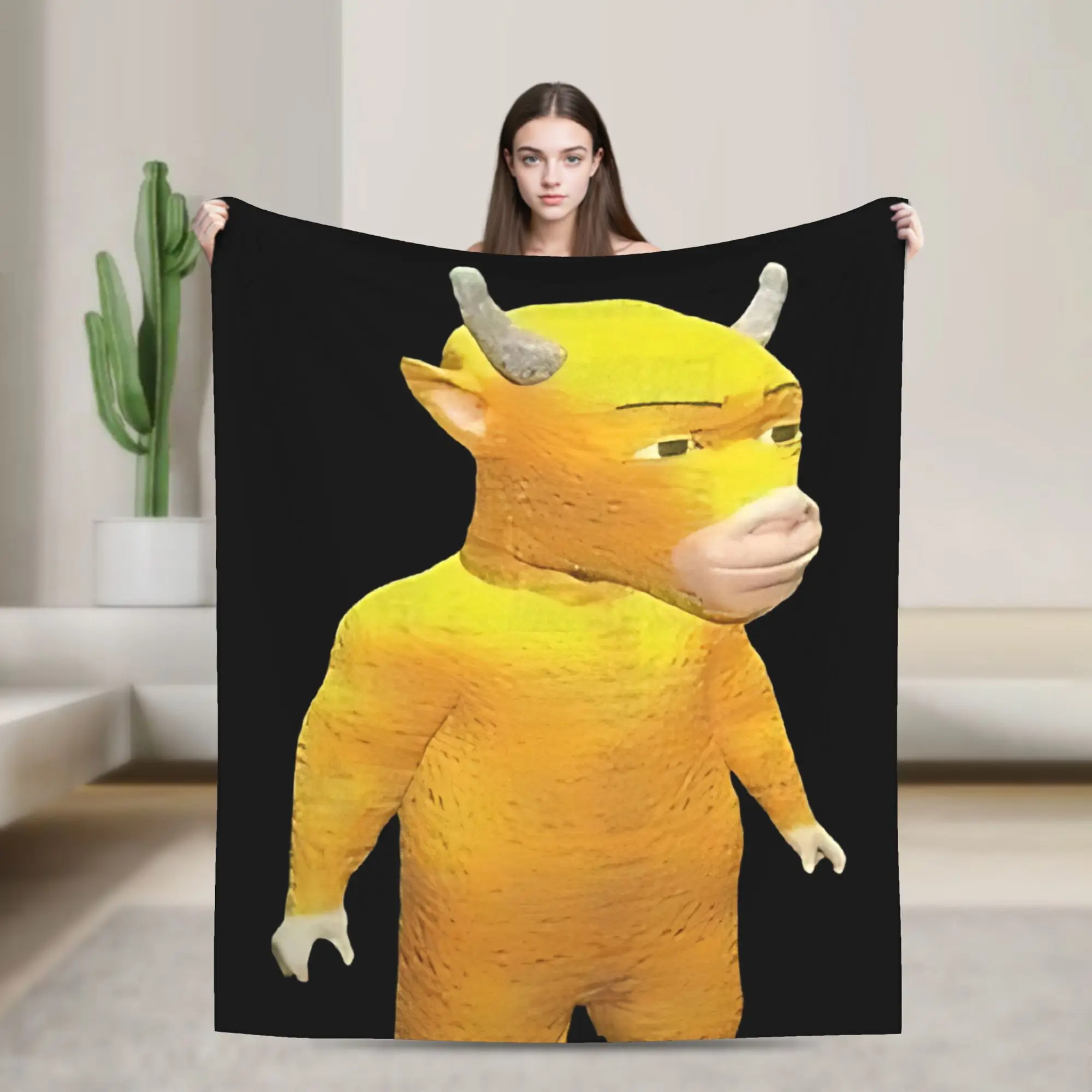 Niu Lai Mother Cow Cut-out  Blankets Fleece Summer Air Conditioning  Breathable Super Warm Throw Blanket for Sofa Car Bedspread