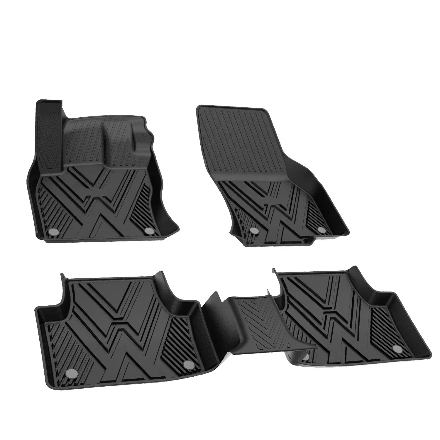 Flexible TPE Car Floor Mats For Volkswagen T-ROC 2018 2019 2020 2021 VW Waterproof Healthy 3D Rubber Foot Carpets Liner