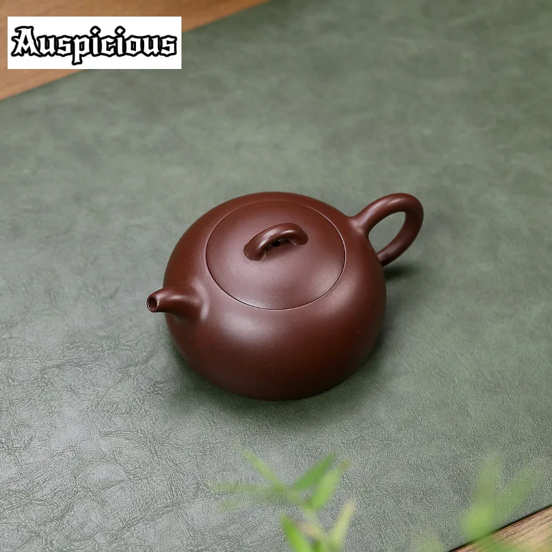 180ml Retro Yixing Purple Clay Teapots Handmade Half Moon Pot Raw Ore Zhu Mud Infusion Kettle Zisha Teaset Tea Ceremony Supplies