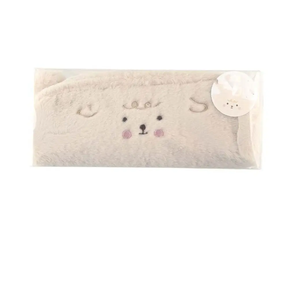 Cute Rabbit Plush Cat Pencil Case Bear Cartoon Stationery Bag Large Capacity Organizer Animal Pen Bag School