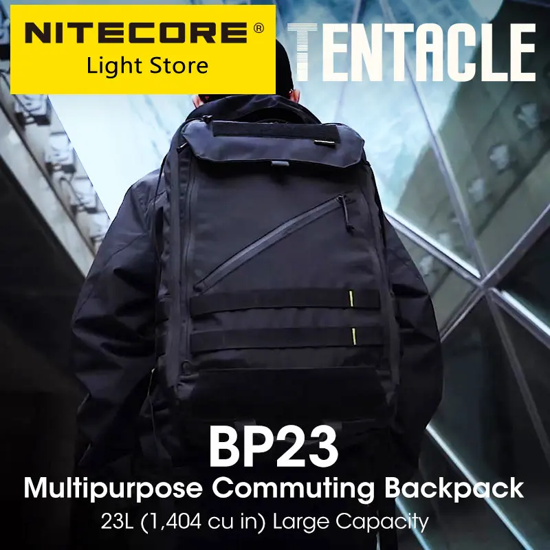 Nitecore BP23 23L Waterproof Commuter Backpack Overnighter Trekking Fishing Sport Travel Backpacks 600D for 15.6in Laptop Tablet