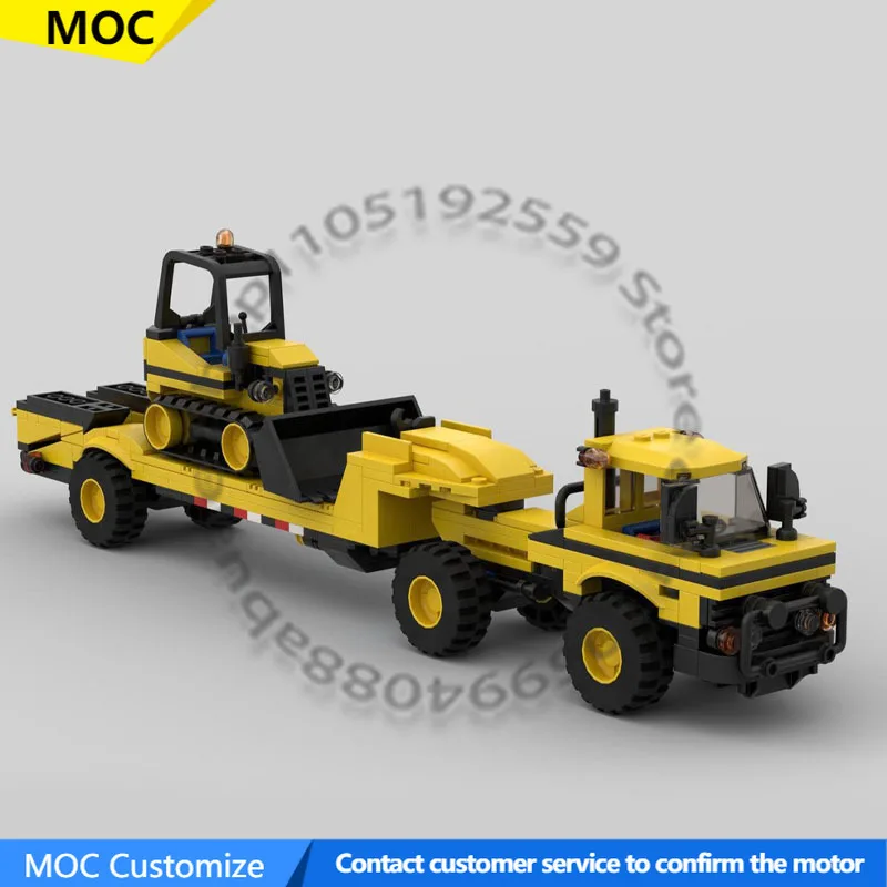

385 PCS Transport Car Construction Hauler & Bulldozer MOC Customize Modular Building Block Creative DIY Festival Toy Gift