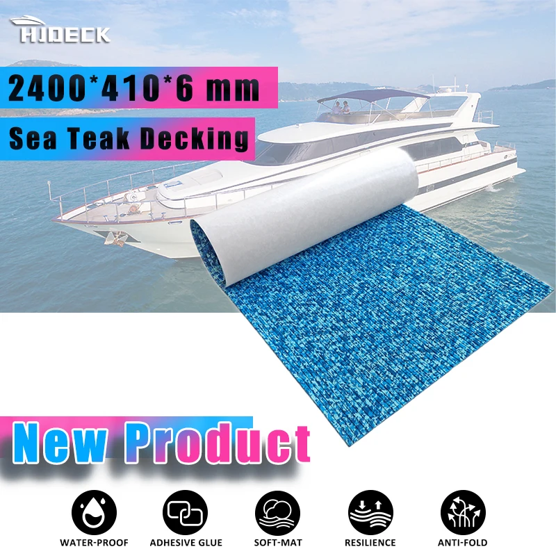 

Eva Foam Faux Teak Boat Flooring, Carpet Blanket, Sea Deck Sheet, Yacht Flooring, Waterproof Damping Pads, 2400*410*6mm