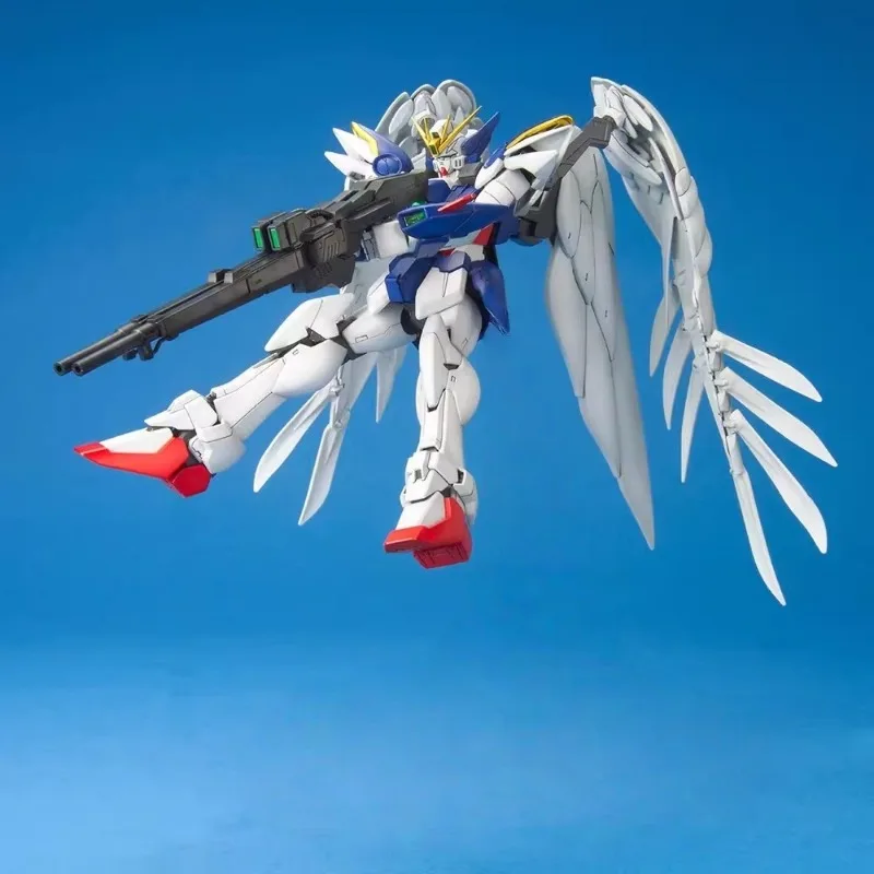 Bandai Original Echte MG 1/100 WING GUNDAM NULL Action Anime Figuren Spielzeug Jungen Mädchen Kinder Geschenk Montage Modell Ornamente