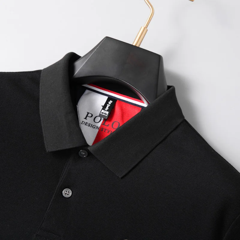 8XL 7XL 6XL 2025 New Summer High End Luxury 100% Cotton Polo Shirt Men Tops Fashion Embroidery Mens Shirts Loose Lapel Tshirts