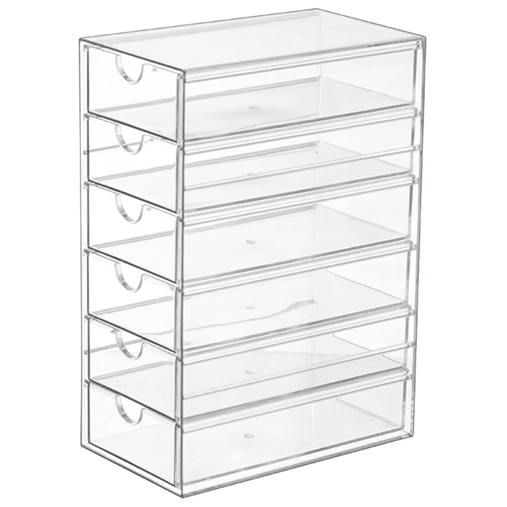 

Practical Plastic Desk Organizer with Multiple Drawers for Office Tabletop Storage of Accessories and Beauty Essentials