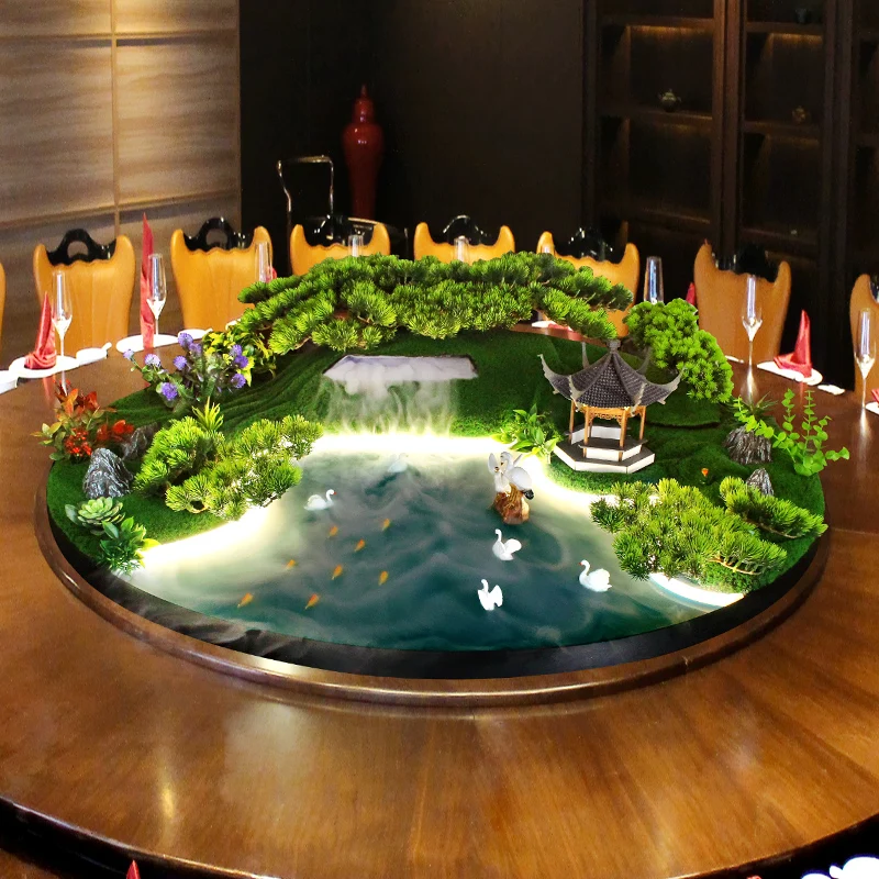 

Set flowers in the middle of the table spray set turntable flower set round core decoration hotel restaurant