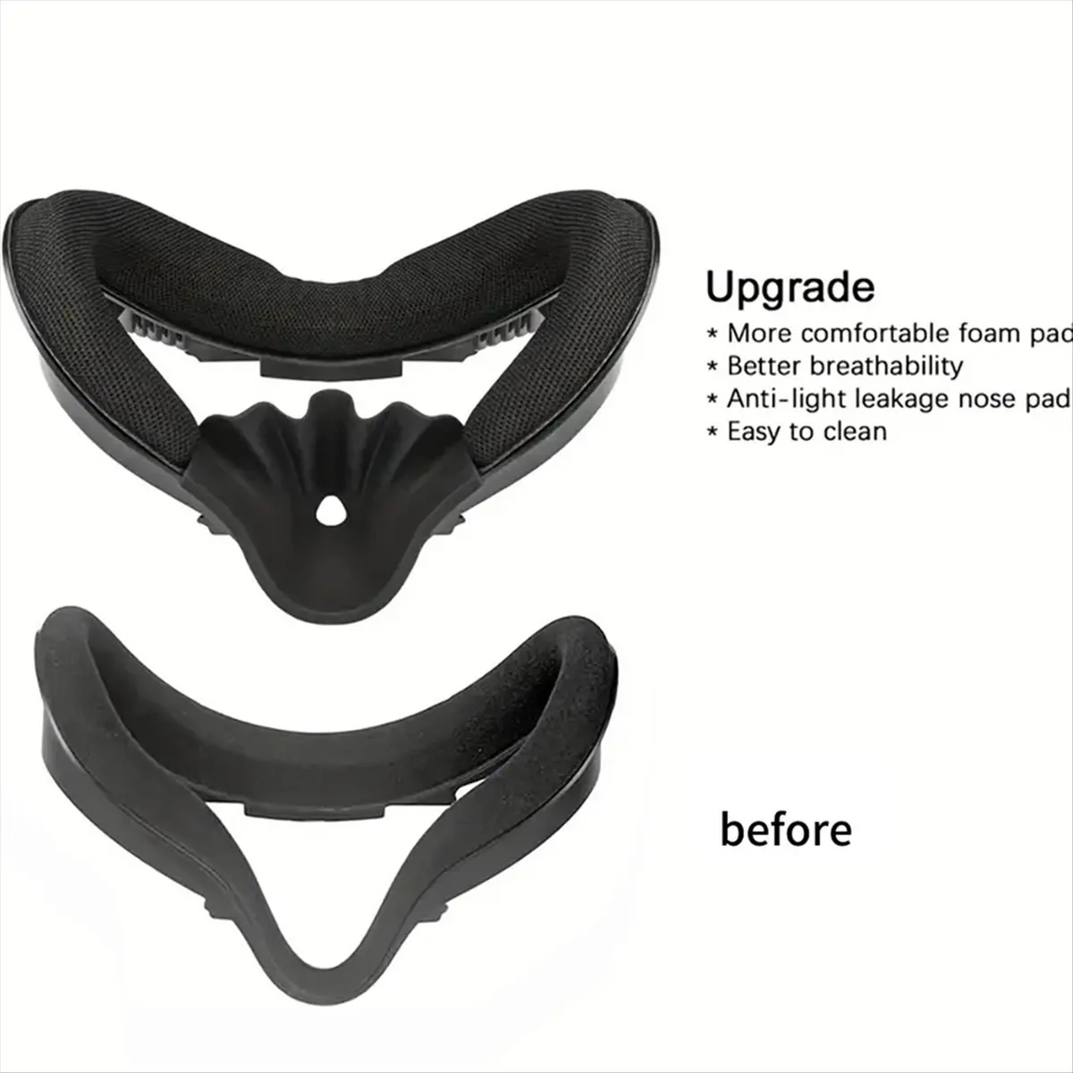 Breathable Face Mask Replacement for 2 Interface Bracket Foam Pad 3in1 with Joystick Caps for Quest2