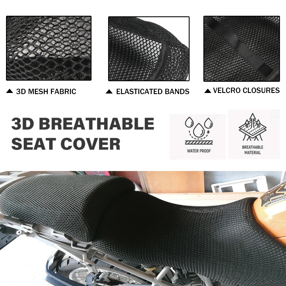 Housse de siège en filet de coussin de protection 3D, accessoires de moto pour BMW R 1200 GS R1200 R1200GS 2004 – 2011 2012