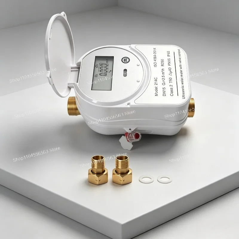 

Intelligent Water Meter Smart Valve Ultrasonic Water Meter IP68 Liquid Crystal Display Water Flow Measurement