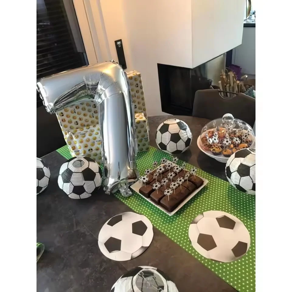 

6PCS 8/10Inch Soccer Paper Lanterns Ball for Decoration Soccer Goal Sports Football Party Decoration Home Decoration Hanging