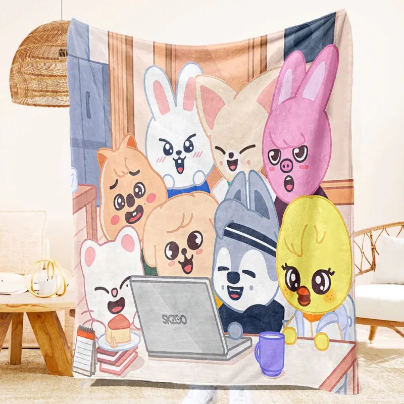 أحدث بطانية SKZOO لعام 2025 ناعمة ومريحة وفانيلا ودافئة، هدية يجب اقتناؤها لكل من الرجال والنساء في المنزل