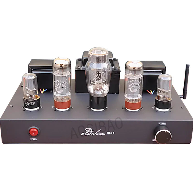 AIYIMA SMSL 6SN7 Push pull El34 Vacuum Tube Amplifier 10W 2.0 Hifi Class A Amplifier Home Theater Bluetooth 5.0 Audio Amp