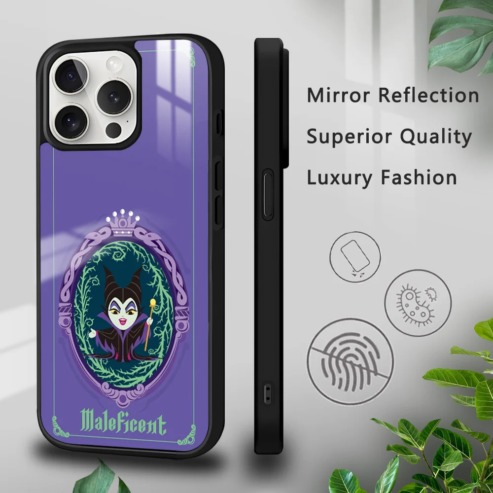 Cute Villains Maleficent Phone Case For iPhone 16 15 14 13 12 11 Pro Xs Max Mini Plus Celulares Hard Funda