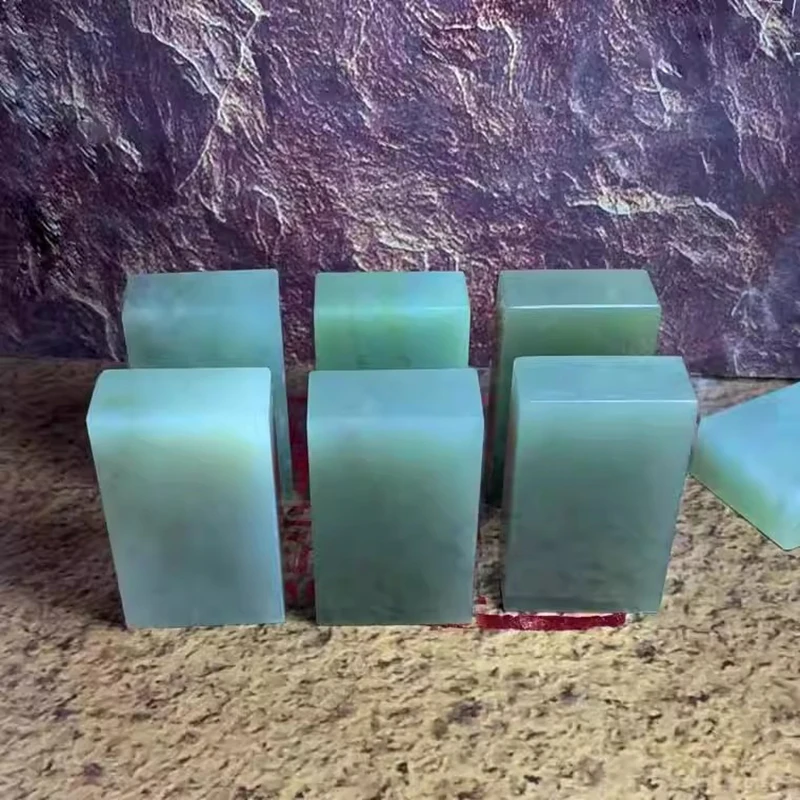 Oblong Flat Seal Stone Blank 1.5x3x5cm for Chinese Calligraphy & Painting Collection Chops