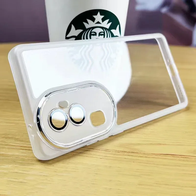 

Comes with Lens Film Phone Case for OPPO Reno10 Reno 10 Pro Plus Soft Silicone 10Pro Pro+ 5G Original Plating Camera Frame Cover